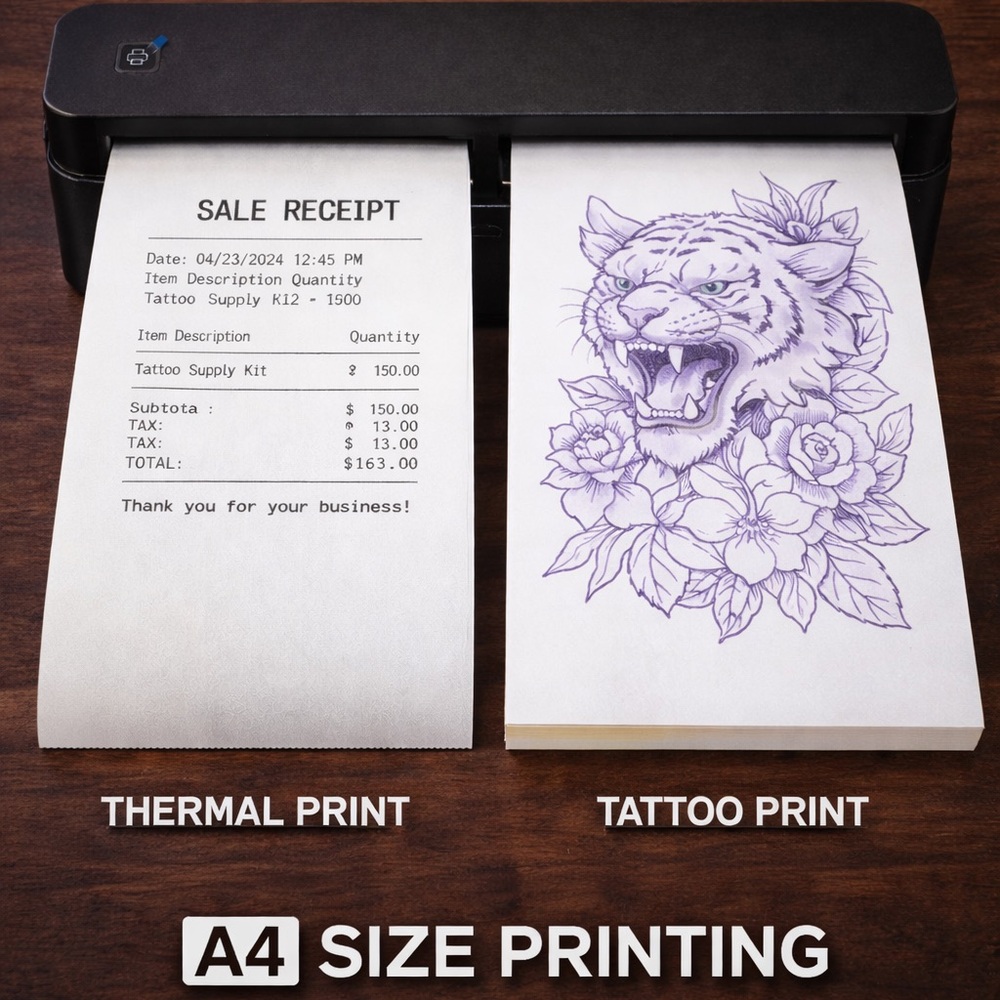 NEW Thermal Printer/ Tattoo Stencil Printer 10 transfer paper 10 thermal paper